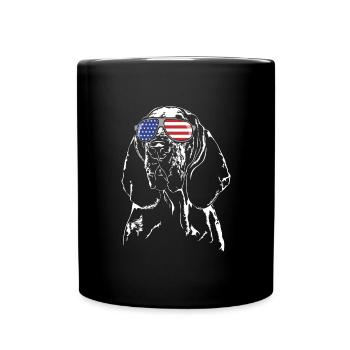 BRACCO ITALIANO America Flag Glasses Dog Wilsigns - Full Colour Mug - black - Front