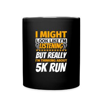 5K Run Fun Gift - Full Colour Mug - black - Front