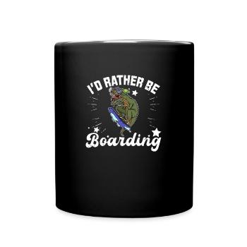Snowboarder Snowboarding reptile snow skiing - Tasse einfarbig - Schwarz - Vorne
