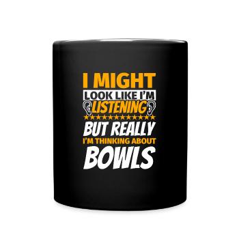Bowls Funny Gift - Full Colour Mug - black - Front