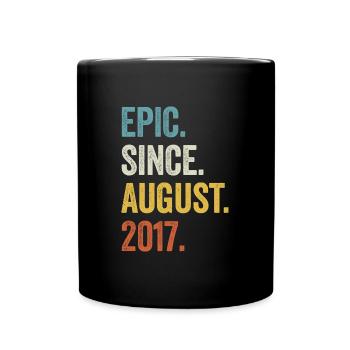 6 Years Epic Since August 2017 6th Birthday - Full Colour Mug - black - Front
