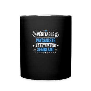 T-shirt Paysagiste idée cadeau Paysagiste - Mug uni - noir - Devant