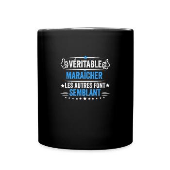 T-shirt Maraîcher idée cadeau Maraicher - Mug uni - noir - Devant