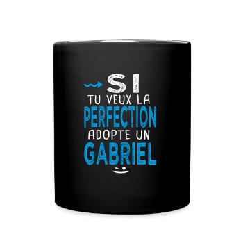Gabriel Si tu veux la perfection adopte un gabriel - Mug uni - noir - Devant