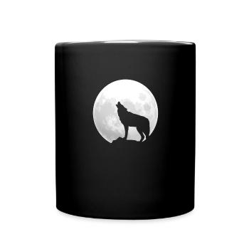 Wolfs Mond - Tasse einfarbig - Schwarz - Vorne