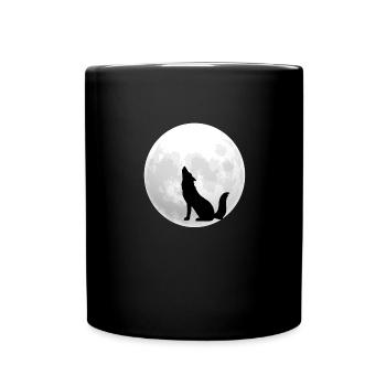Wolfs Mond - Tasse einfarbig - Schwarz - Vorne