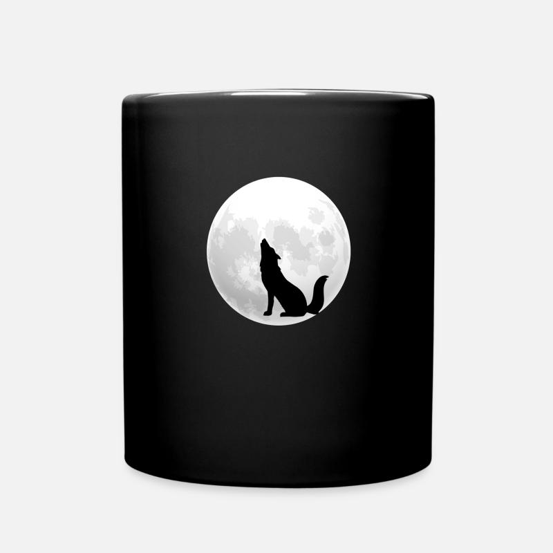 Wolfs Mond - Tasse einfarbig - Schwarz