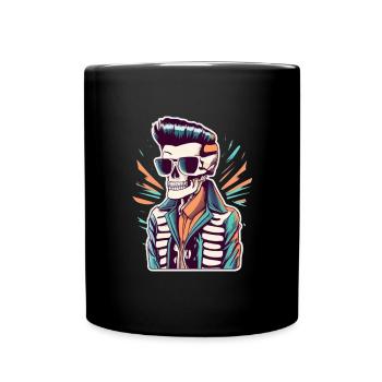 Neon Skull Rocker - Full Colour Mug - black - Front