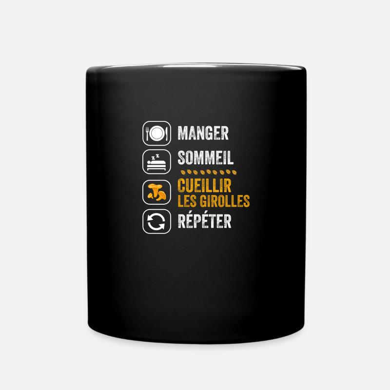 cueillette des girolles cadeau champignon girolle - Mug uni - noir