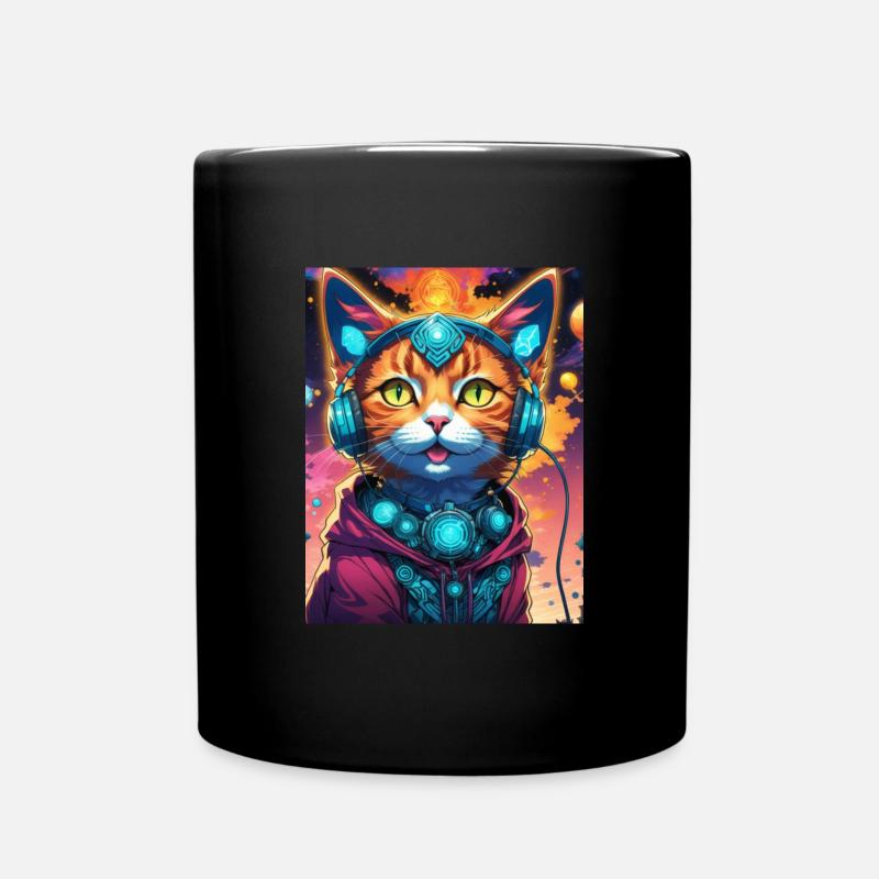 Psy Katze 2.0 - Tasse einfarbig - Schwarz