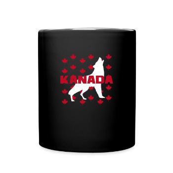 kanada wolf 2024 - Tasse einfarbig - Schwarz - Vorne