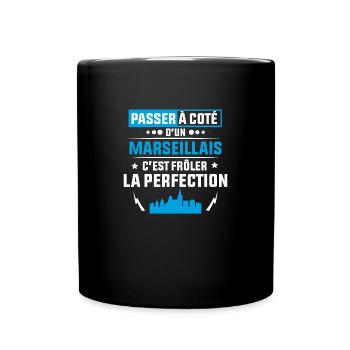 Idée cadeau pour un marseillais - Mug uni - noir - Devant
