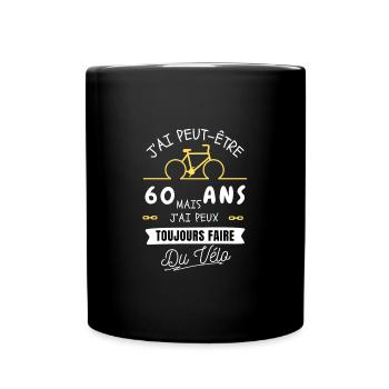 60 Ans et Toujours à Vélo - Mug uni - noir - Devant
