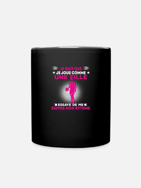 Une Fille Basketteuse idée Cadeau Basketball drôle - Mug uni - noir