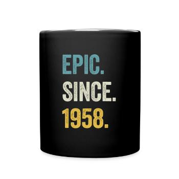 66 Years Old Epic Since 1958 66th Birthday - Full Colour Mug - black - Front
