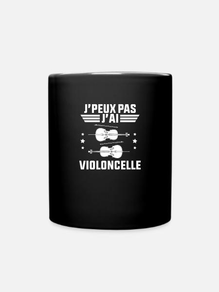 Je Peux Pas J'ai violoncelle Cadeau violoncelliste - Mug uni - noir