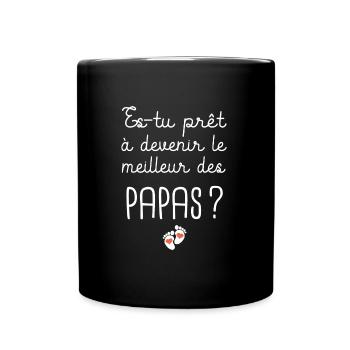 annonce grossesse papa enceinte futur papa maman - Mug uni - noir - Devant