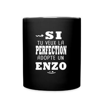 Enzo Si tu veux la perfection Cadeau enzo - Mug uni - noir - Devant