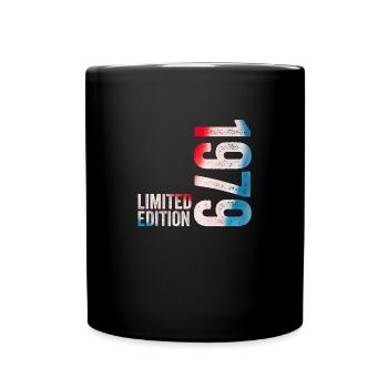 1979 Limitiertes Geburtstagsgeschenk 1979 - Tasse einfarbig - Schwarz - Vorne