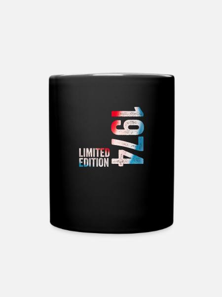 1974 Limitiertes Geburtstagsgeschenk 1974 - Tasse einfarbig - Schwarz