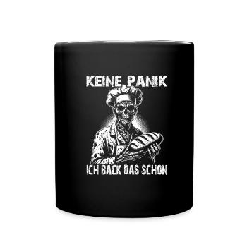 Zombie Bäcker gruseliger Bäcker - Tasse einfarbig - Schwarz - Vorne