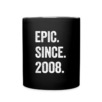 17 Years Old Epic Since 2008 17th Birthday - Full Colour Mug - black - Front