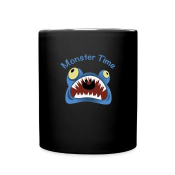 Monster Scare Scary Monster Time creature teeth - Full Colour Mug - black - Front