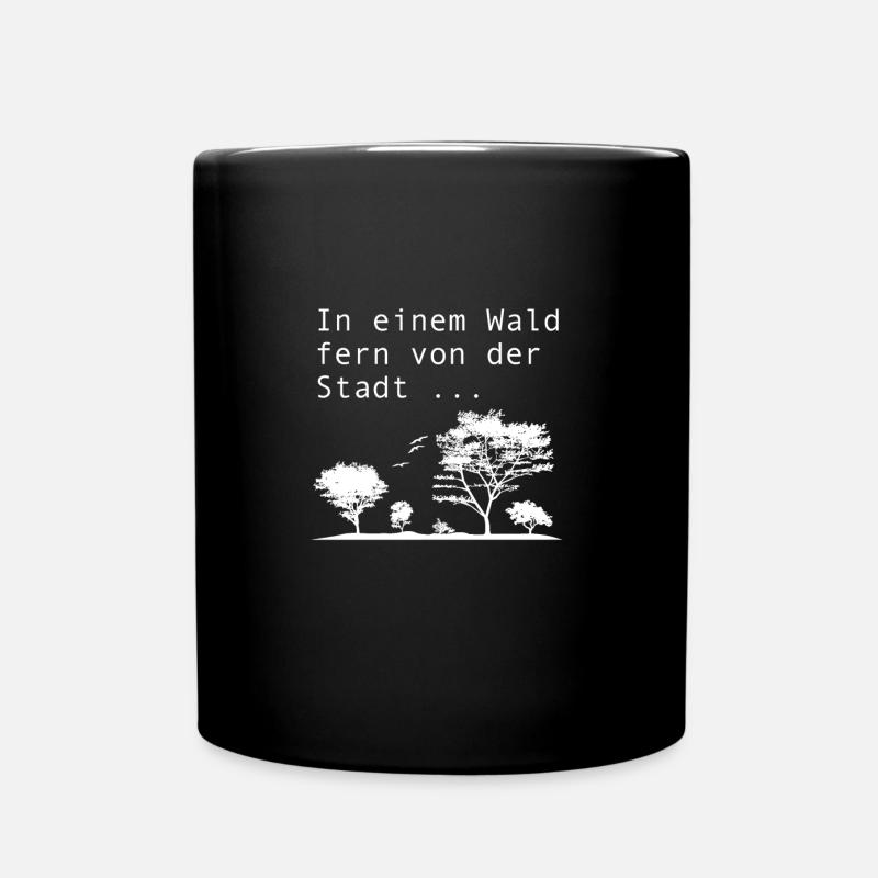 Wald - Tasse einfarbig - Schwarz