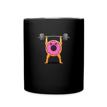 Weightlifting donut - Full Colour Mug - black - Front