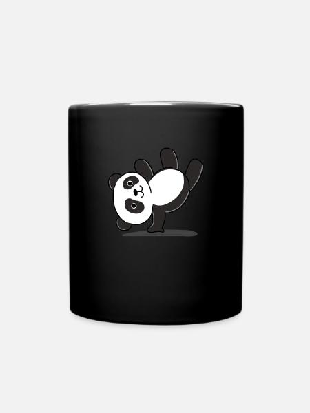 Panda Handstand - Full Colour Mug - black