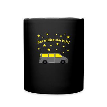 one million star hotel - Tasse einfarbig - Schwarz - Vorne