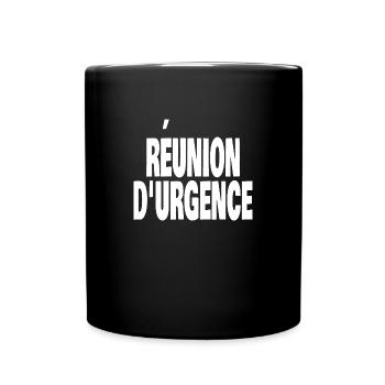 réunion d'urgence - Mug uni - noir - Devant