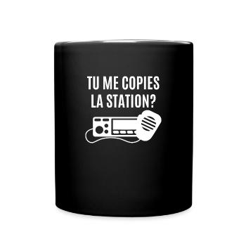 tu me copies la station - Mug uni - noir - Devant