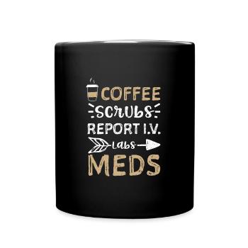 Rapport sur les gommages au café I.V. Labs Meds - Mug uni - noir - Devant