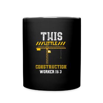 This Little Construction Worker... - Full Colour Mug - black - Front