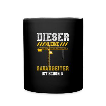 Dieser Kleine Bauarbeiter Ist Sc... - Tasse einfarbig - Schwarz - Vorne