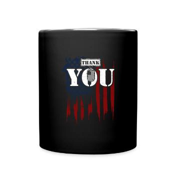 Thank You - Veteran - Tasse einfarbig - Schwarz - Vorne