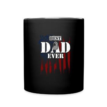 Best Dad Ever - Veteran - Full Colour Mug - black - Front