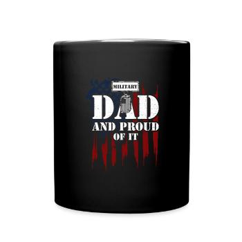 Military Dad And Proud Of It - Full Colour Mug - black - Front