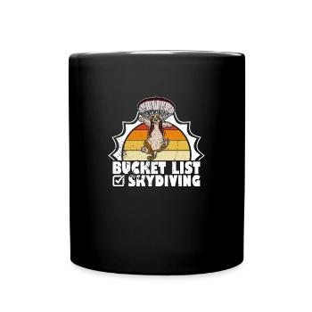 Skydiving Skydiver Catdiver paraglider flying - Tasse einfarbig - Schwarz - Vorne