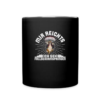 Skydiving Skydiver Catdiver paraglider Freefly - Tasse einfarbig - Schwarz - Vorne