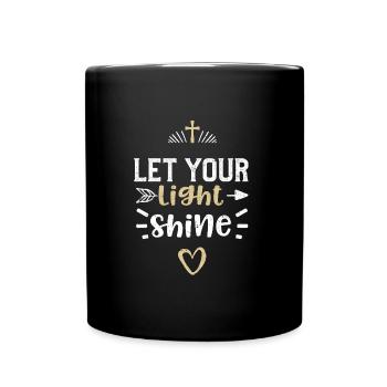 Let your light shine - Jesus - Full Colour Mug - black - Front