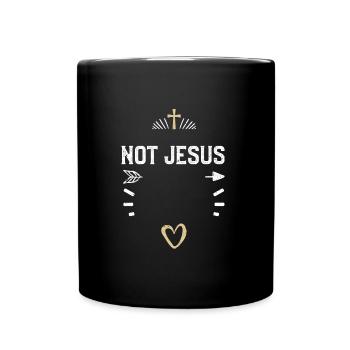 Pas Jésus - Jésus - Mug uni - noir - Devant