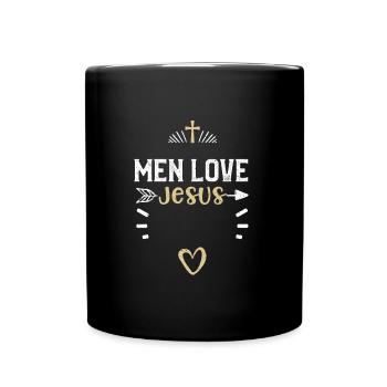 Men Love Jesus - Jesus - Tasse einfarbig - Schwarz - Vorne