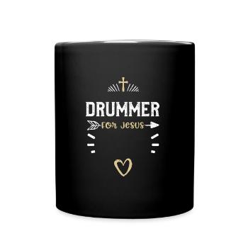 Tambour pour Jésus - Jésus - Mug uni - noir - Devant