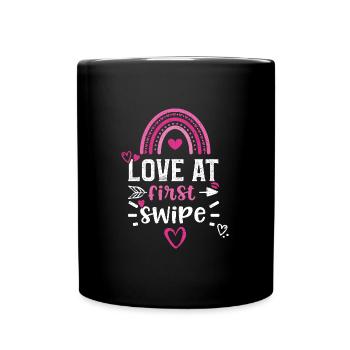 L’amour au premier coup - Mug uni - noir - Devant