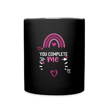 You complete me - Valentine's Day - Full Colour Mug - black - Front