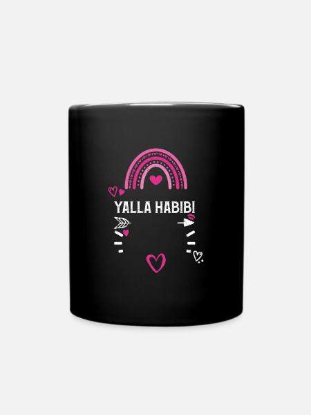 Yalla Habibi - Valentine's Day - Tasse einfarbig - Schwarz