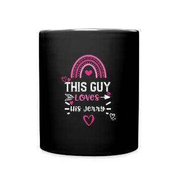 This Guy Loves His Jerry - Tasse einfarbig - Schwarz - Vorne