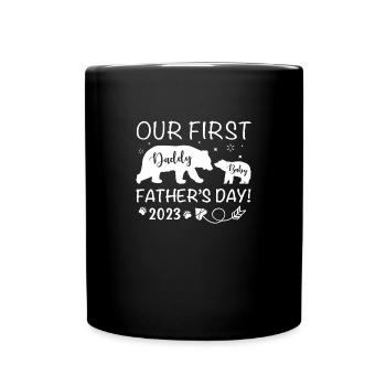 Daddy and Baby First Father's Day - Full Colour Mug - black - Front